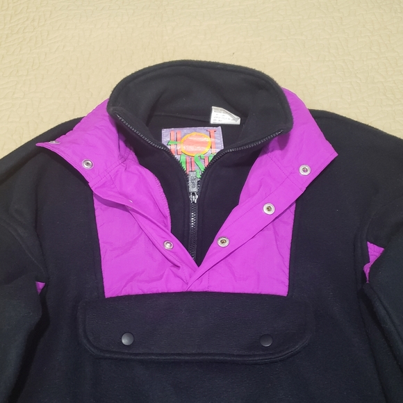 Vintage Hot Music fleece pull over jacket size S - Picture 3 of 6